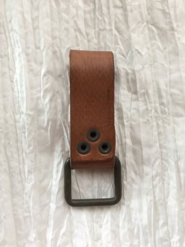 Vintage Leather Belt Loop Dangler Bushcraft Gear Holder Knife Saw Keys D RING