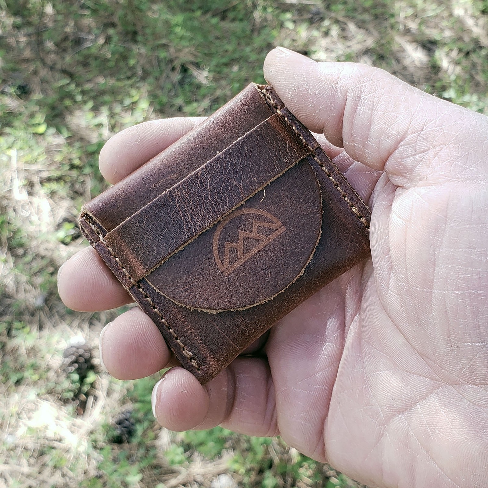 Pocket Magnifying Lens Leather Carry Pouch For Fire Making Tracking Plant