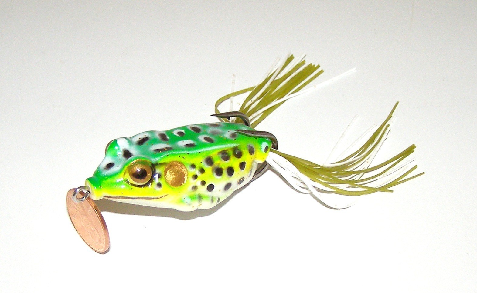 Soft Topwater Light Green Life-Like Frog Fishing Lure Bait Tackle 4 Big Fish NEW