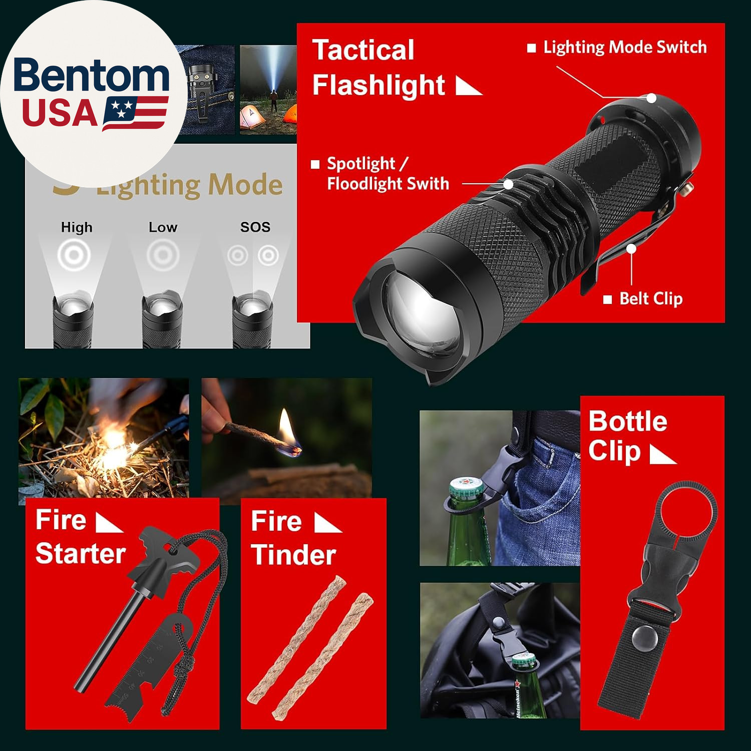 Survival Kits, Survival Gear and Equipment 116-In-1, Emergency Kit with First Ai