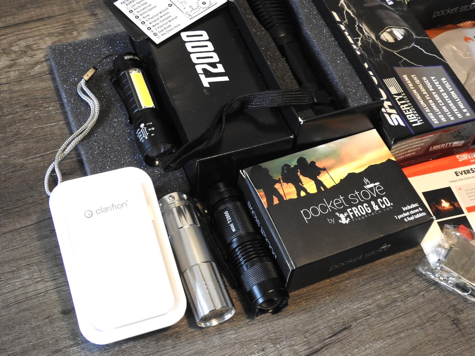 SURVIVAL CAMPING LOT! PRATRIOTS SOLAR POWER CELL-FLASHLIGHTS-SOLAR LANTERN-MORE!