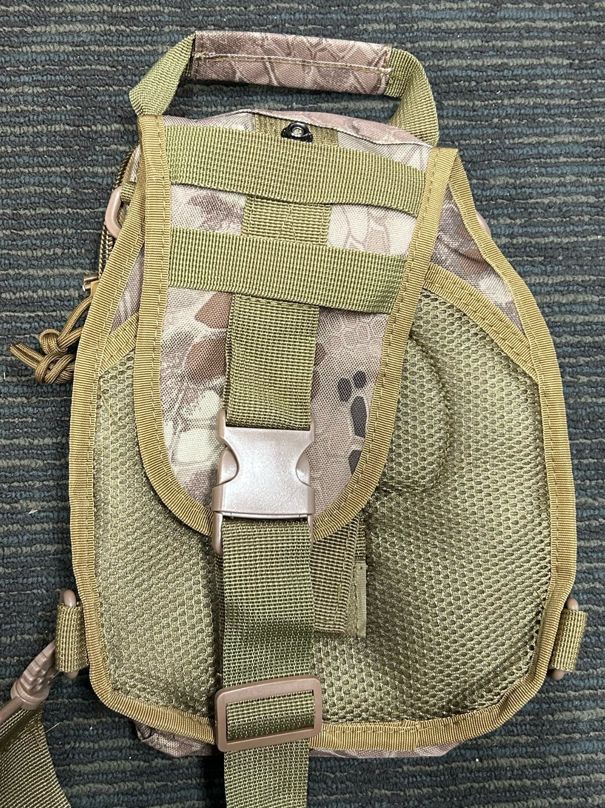 Shoulder Sling Bag Military Style Outdoor Compact Tan Python