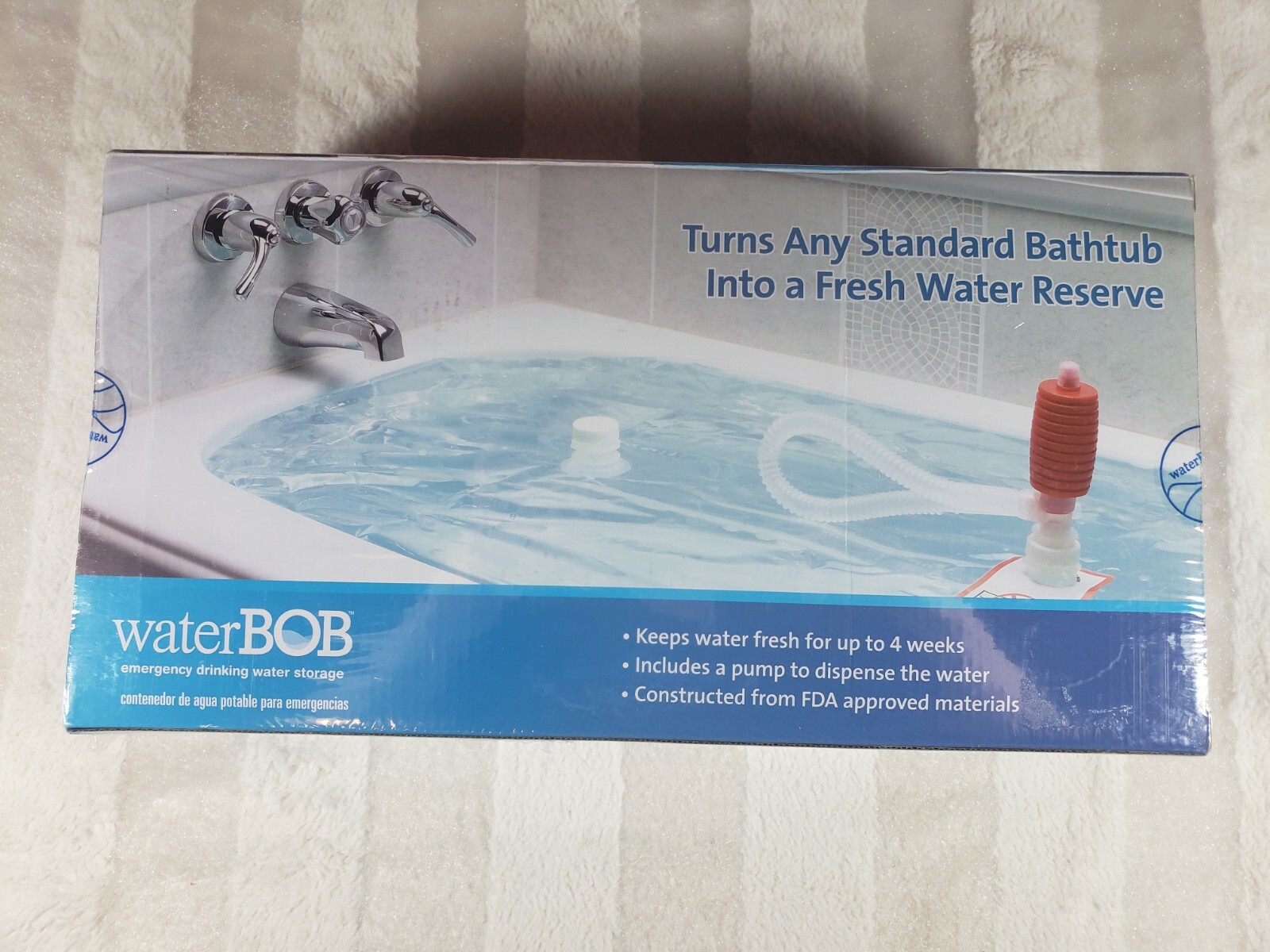WaterBOB Bathtub Storage Emergency Drinking Water Container Holds 100 Gallons