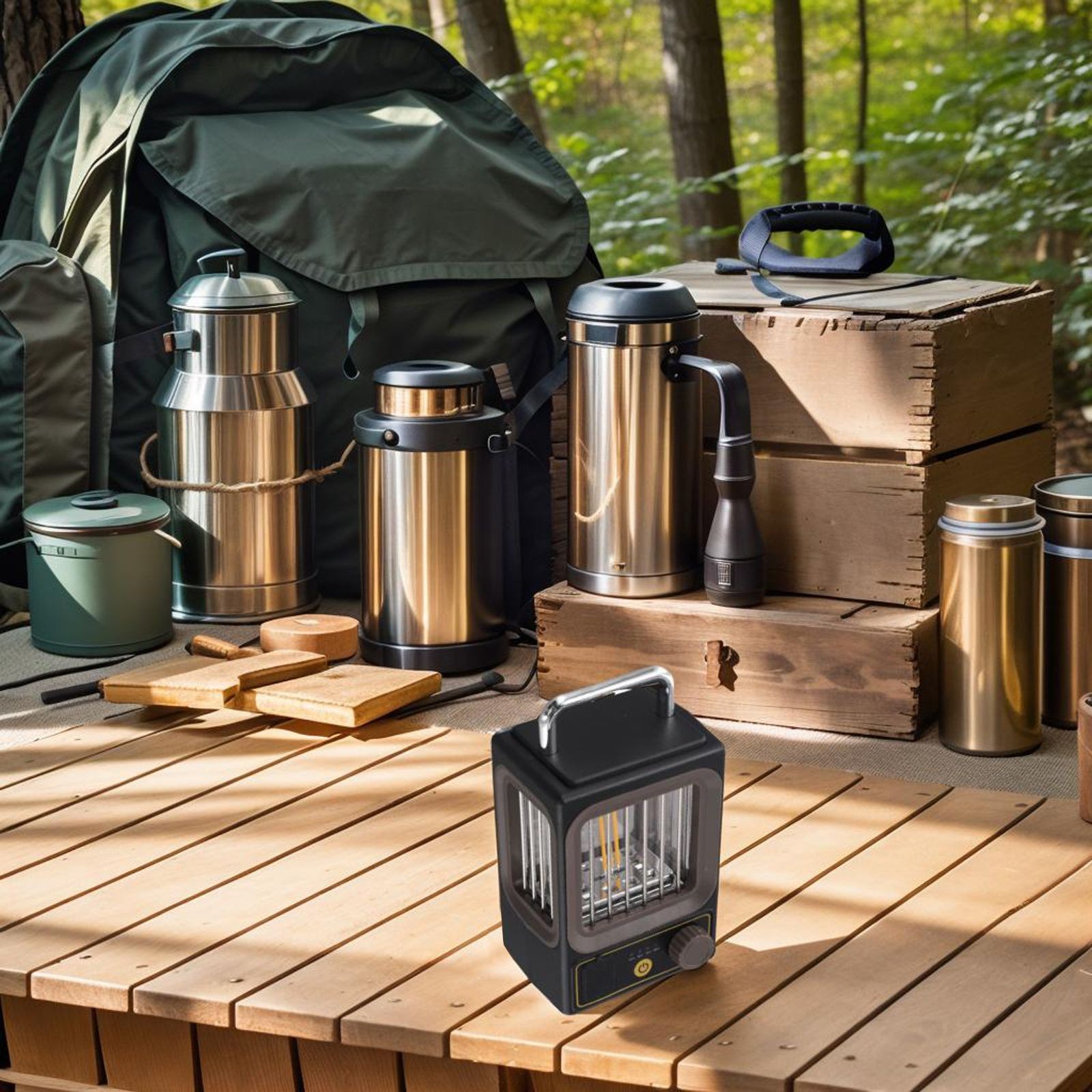 Rechargeable Solar Lantern with Adjustable Light Intensity for Outdoors