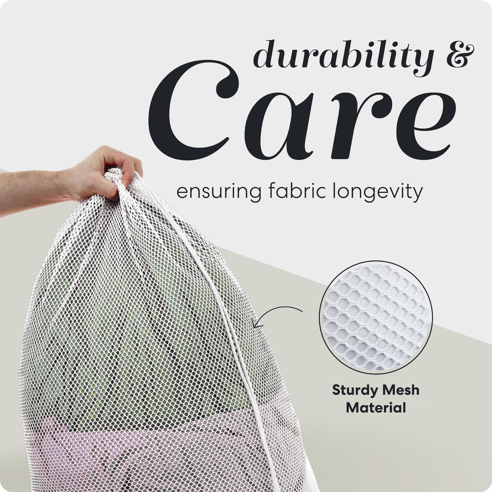 Handy Laundry Mesh Bag, Extra Large 24″ x 36″ – x 36″, White