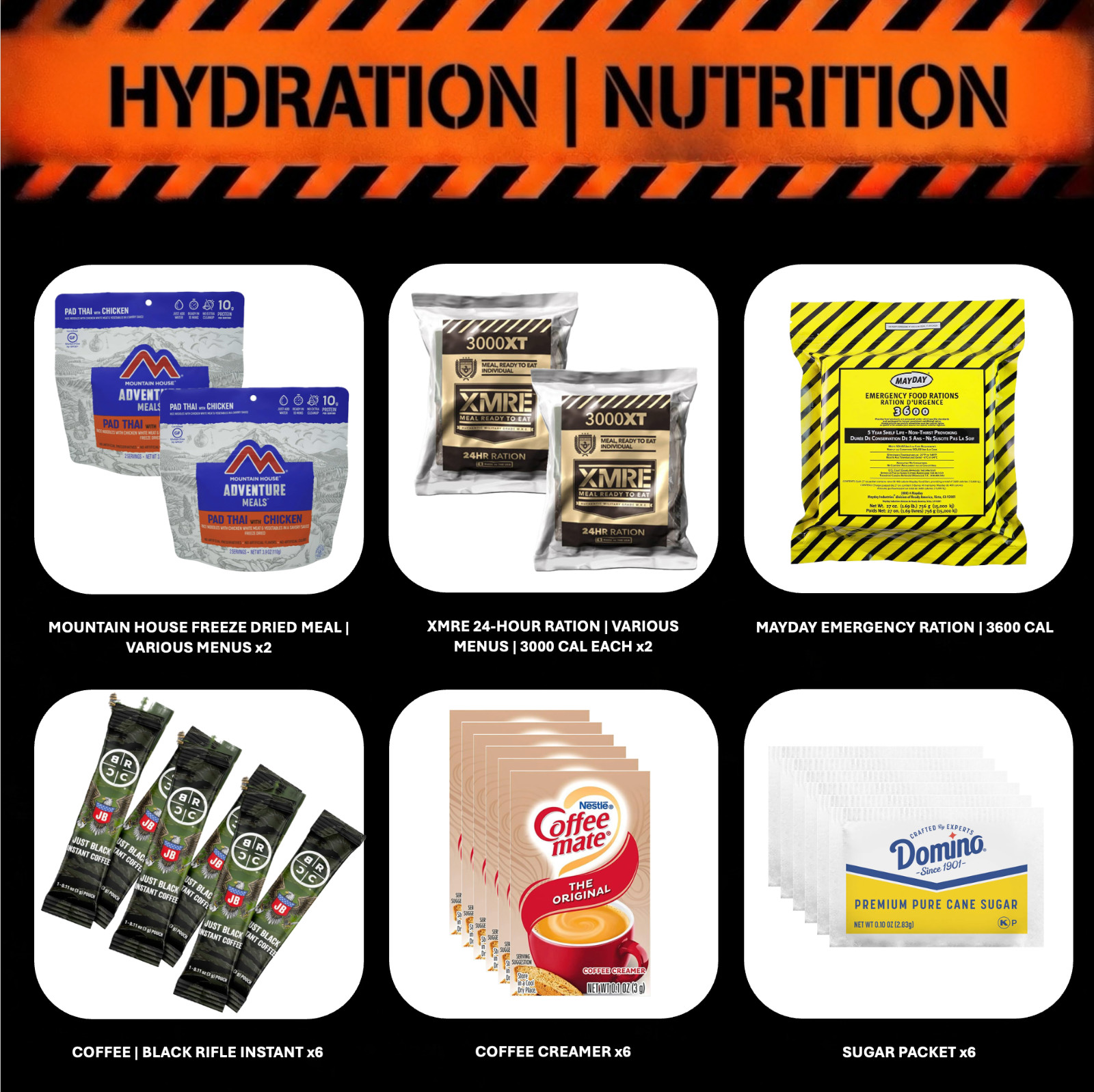 72+ Hour Emergency Survival Kit / Bug Out Bag / Tactical Backpack / First Aid