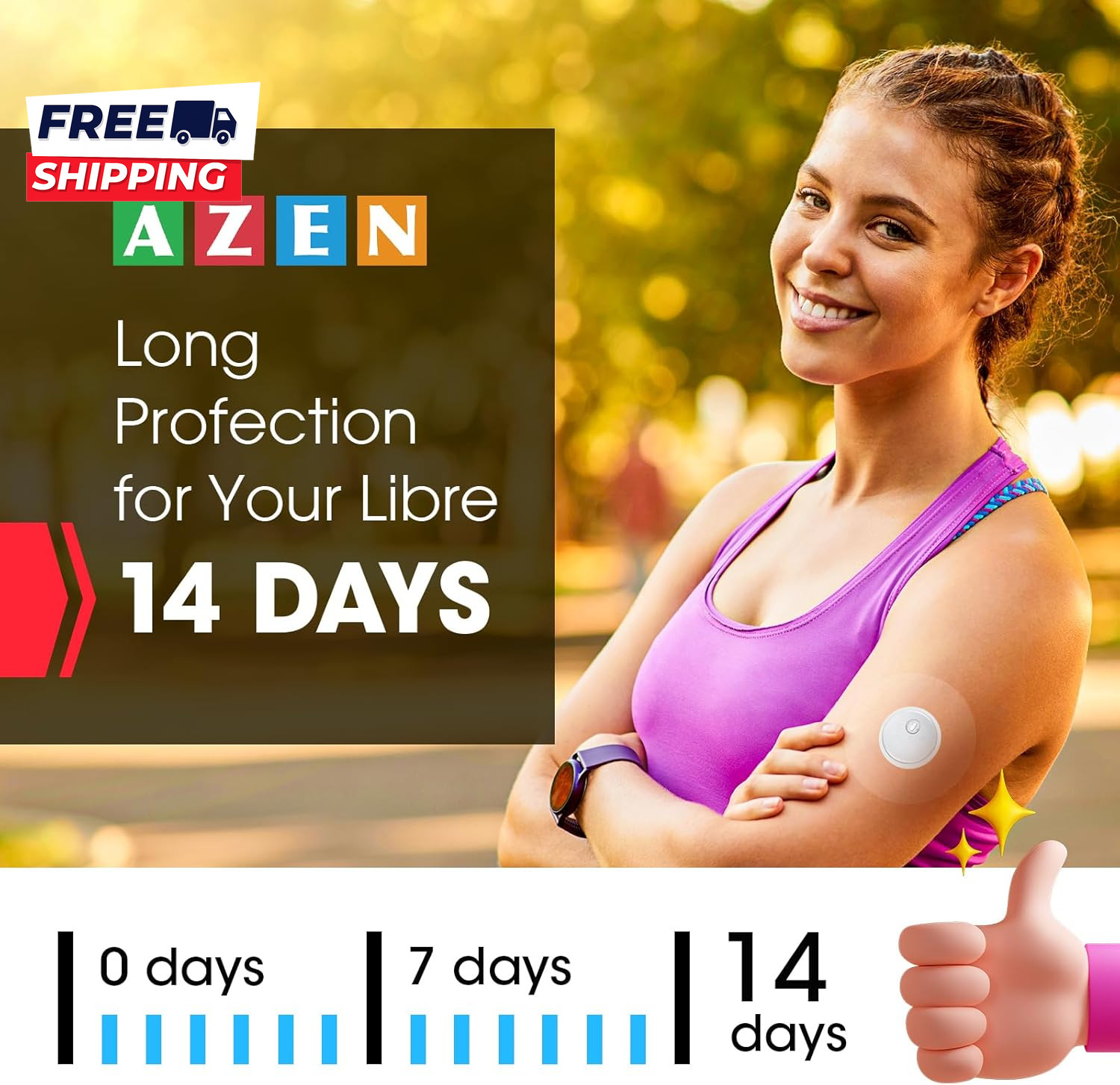 100 Pack Freestyle Sensor Covers for Libre 3 Waterproof Adhesive Patches