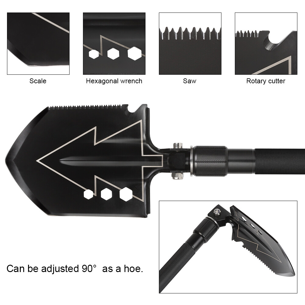 Survival Folding Shovel Ax Tomahawk Outdoor Tactical Emergency Gear Camping Tool