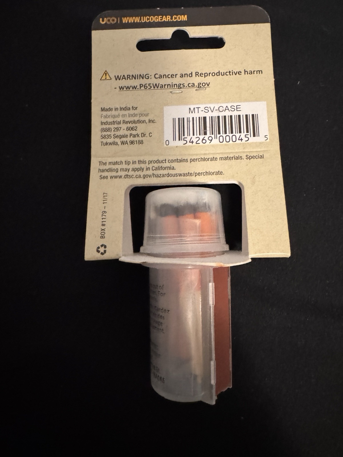 UCO Survival Stormproof Match Clear Matchbox Waterproof Matches 15 ct&2 strikers