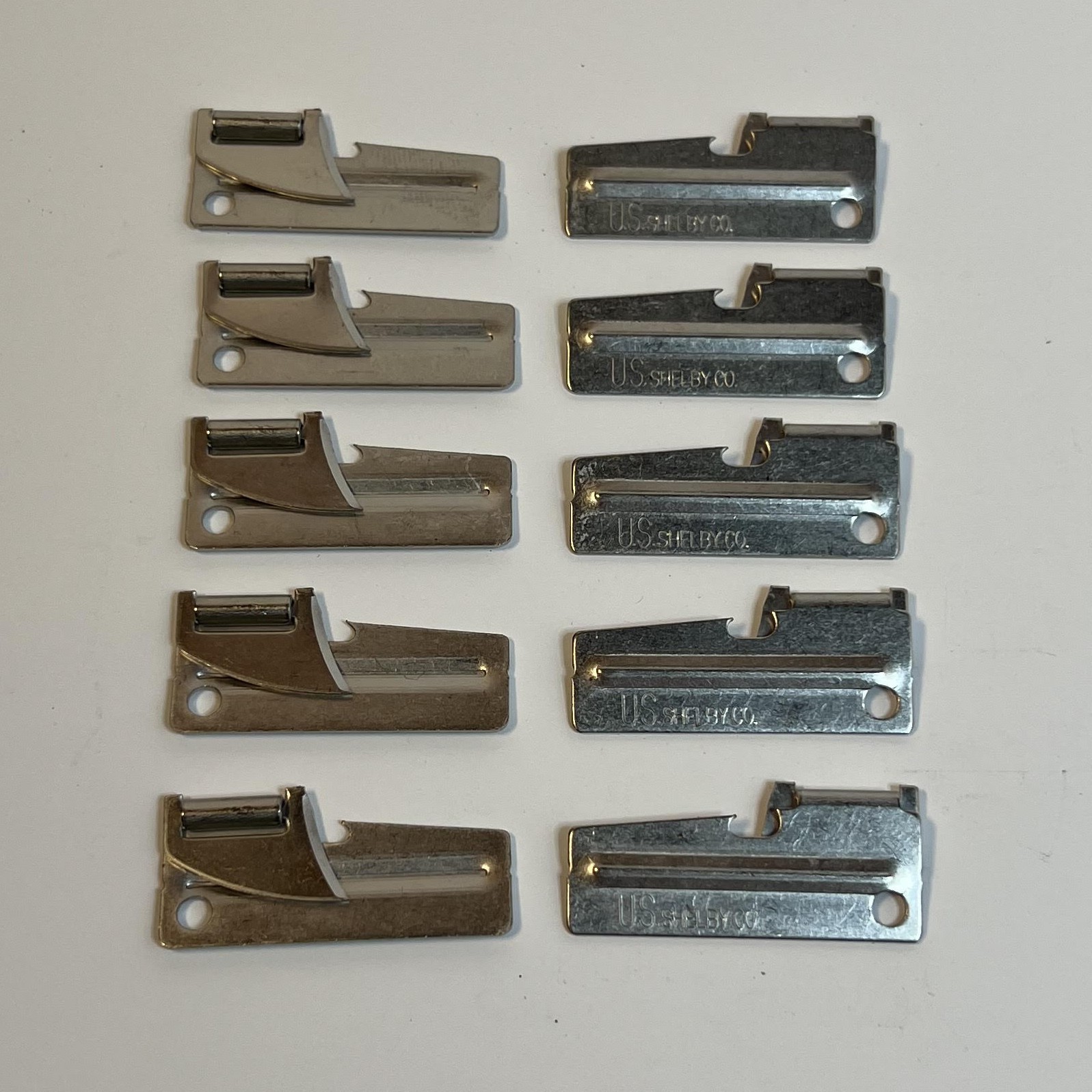 lot of 10 Military P38 Can Openers US Shelby Co New Steel M003