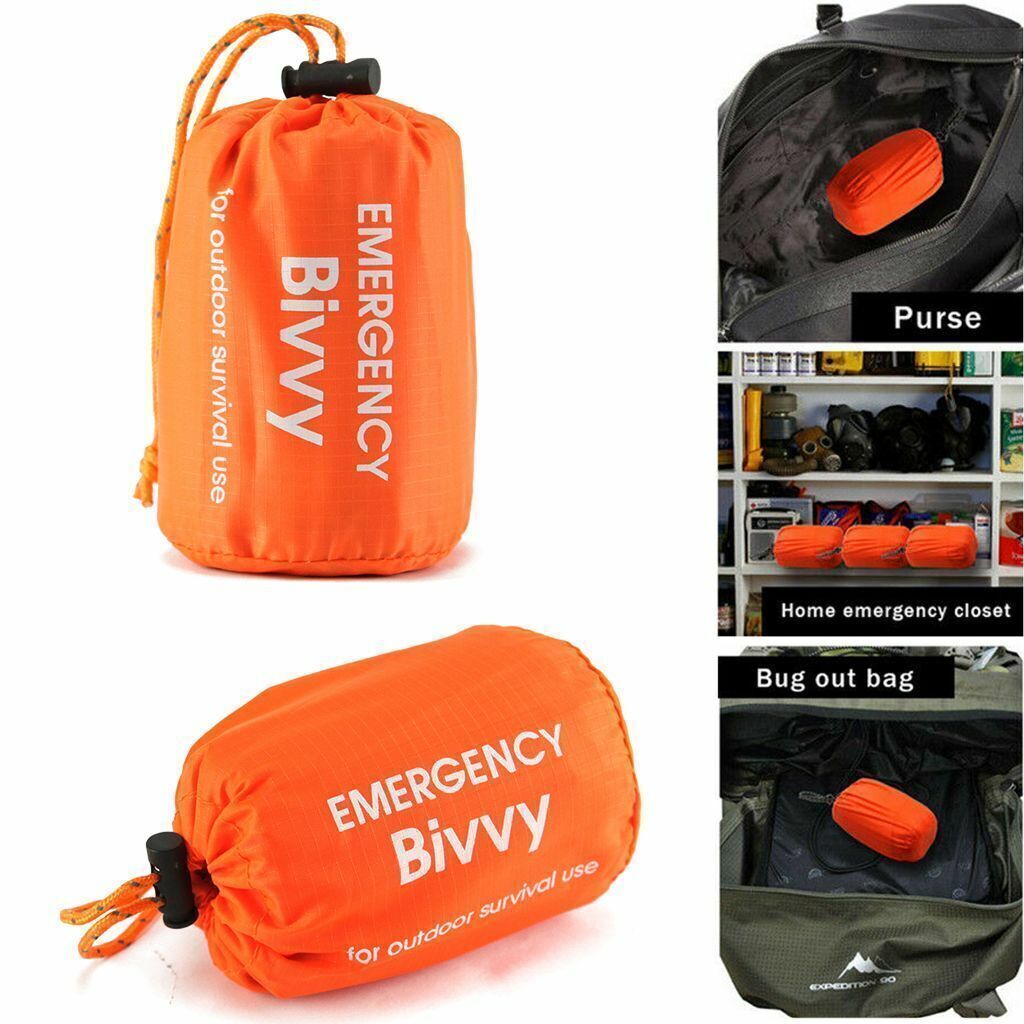 2Packs Emergency Sleeping Bag Thermal Waterproof Outdoor Survival Camping Hiking