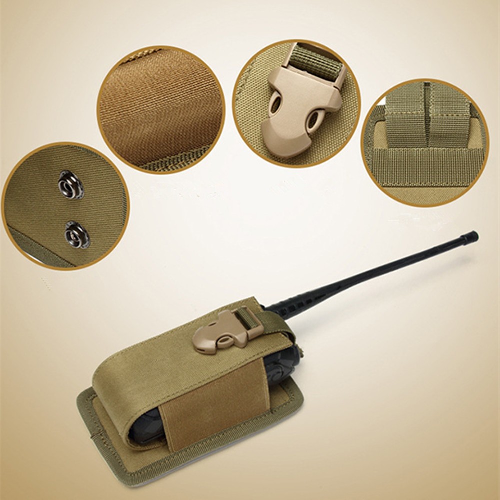 Military Tactical MOLLE Walkie Holster Talkie Holder Radio Pouch Waist Belt Bag