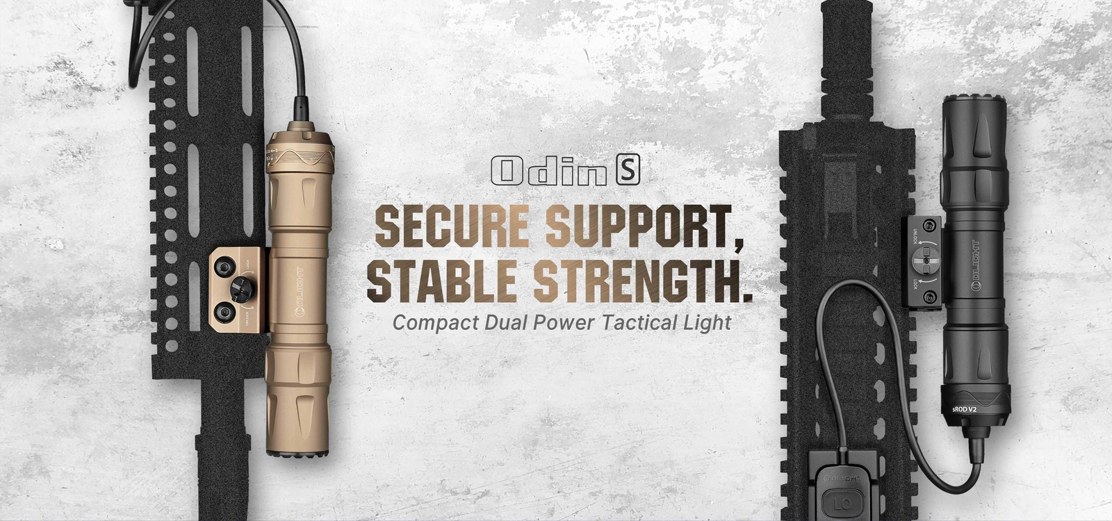 Olight Odin S 1500 Lumen Rechargeable Rail Mount Flashlight (Picatinny Mount)