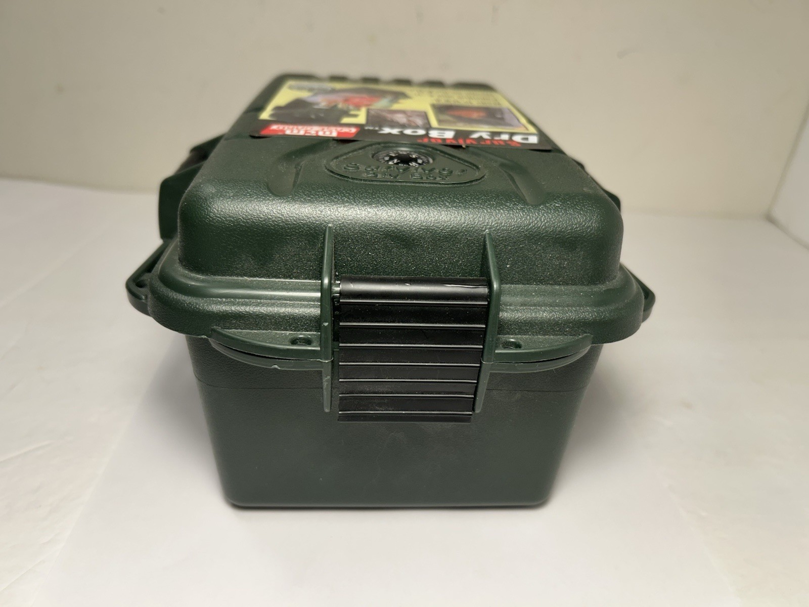 Survivor Water Resistant Dry Box O-Ring Compass Green New 9.5”