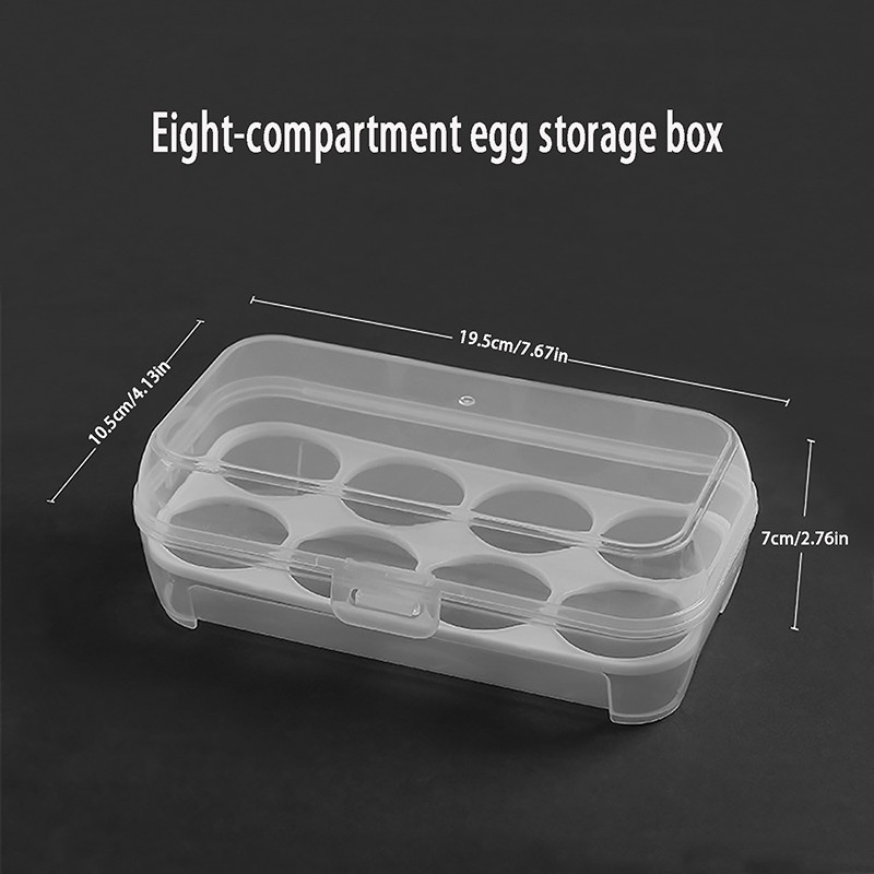 Egg Box 3/4/8 Grids Egg Holder Container For Outdoor Camping Picnic Eggs Box