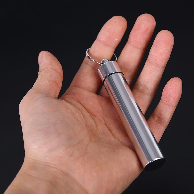 Portable Waterproof Pill Case Bottle Keychain Storage Holder Container Box Tools