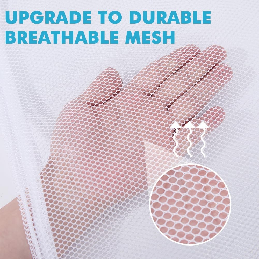 Heavy Large Mesh Laundry Bags,24 x 36 inches Travel One Size, White