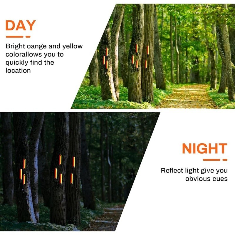 24 Pack Reflective Trail Markers Hiking Camping Hunting Outdoor Adventures New