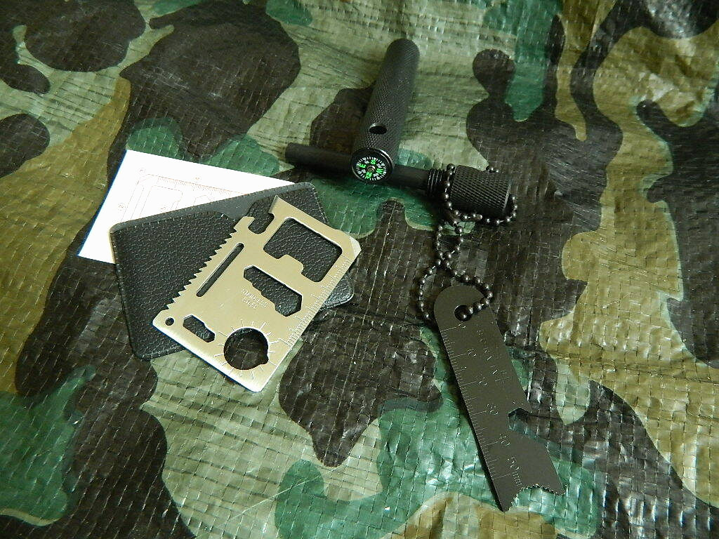 OUTDOORS 8 IN ONE PREMIUM FLINT FERRO STRIKER PLUS 11 IN 1 SS EMERGENCY TOOL
