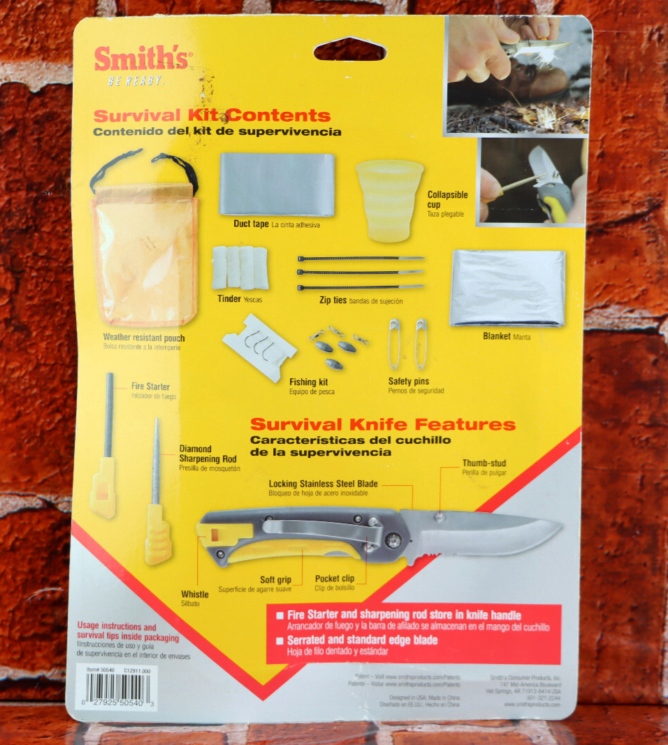Smith’s 50540 Outdoor Survival Sharpener Fire Starter Knife Kit