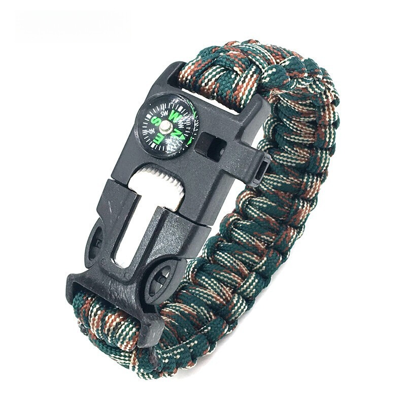 Parachute Woven Bracelet Compass Survival Hand Rope Outdoor Camping Emergency