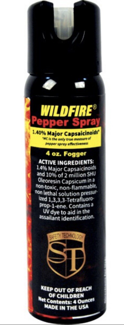 Wildfire Pepper FOGGER Spray Police HOME Mobile Women Self Defense 4 oz GLOW CAP