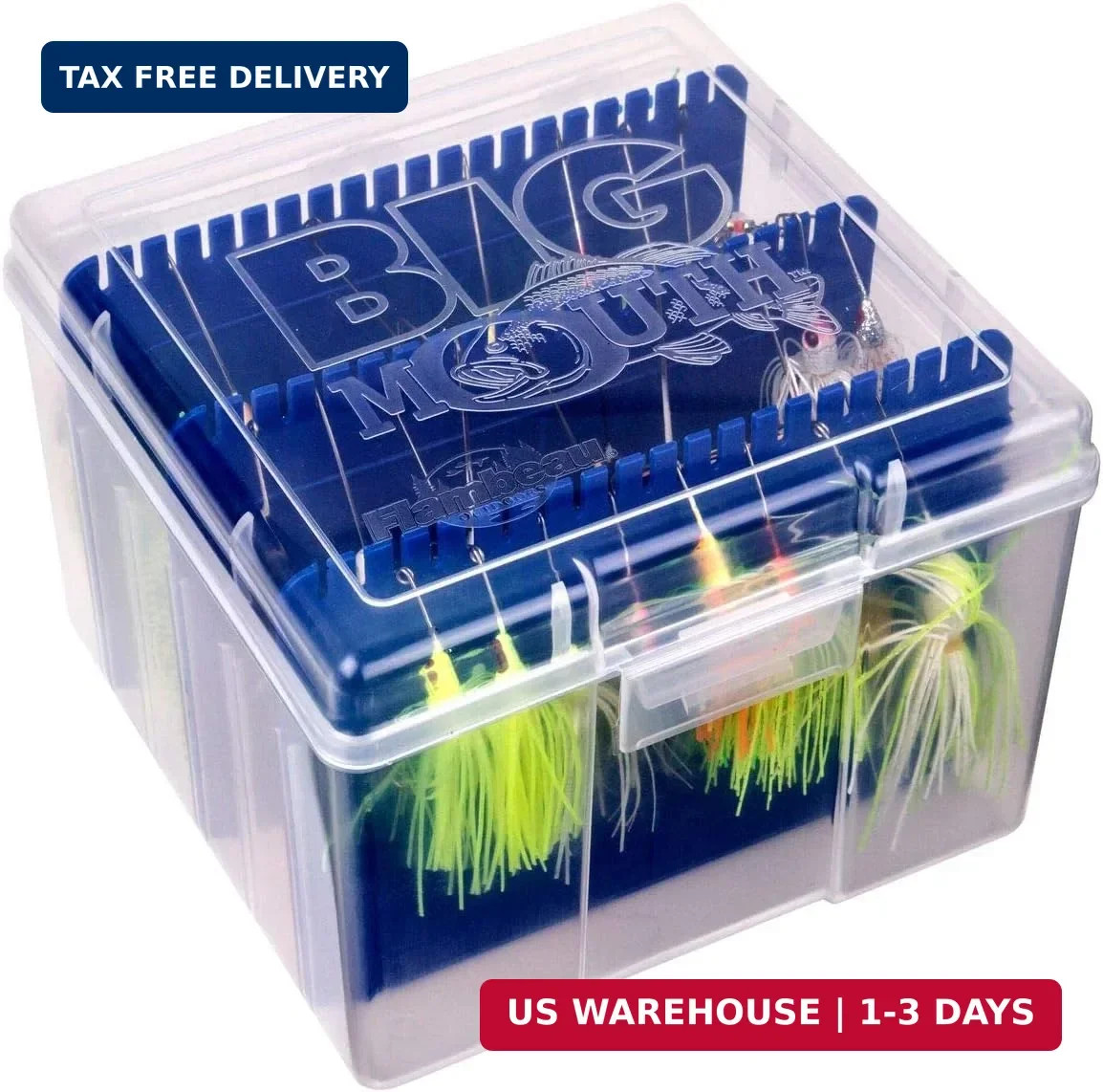 Flambeau Outdoors 00330 Medium Spinnerbait Box, Fishing Bait and Lure Organizer,