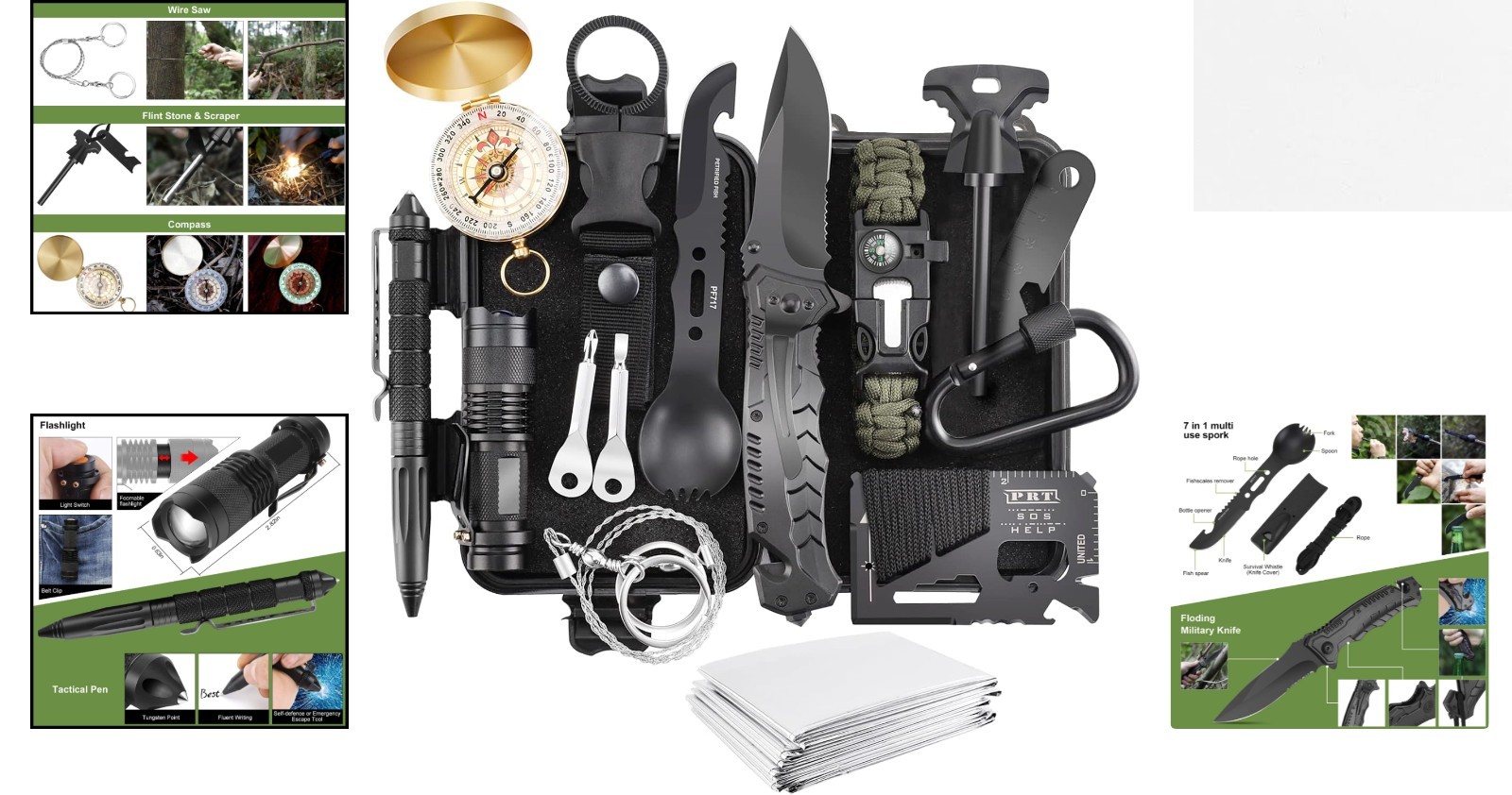 Ultimate 17 in 1 Survival Equipment Bundle: For Safety in the Great Outdoors