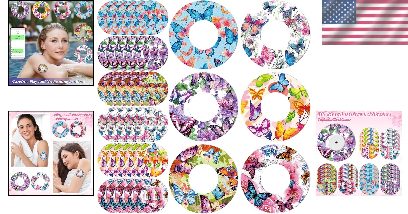 Fashionable 36 Pack Waterproof CGM Adhesive Patches for Active Lifestyles