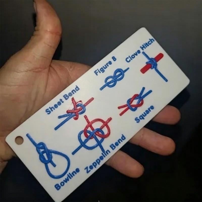 Waterproof Knot Tying Guide Cards Rope Learning Knot Tying Training Board