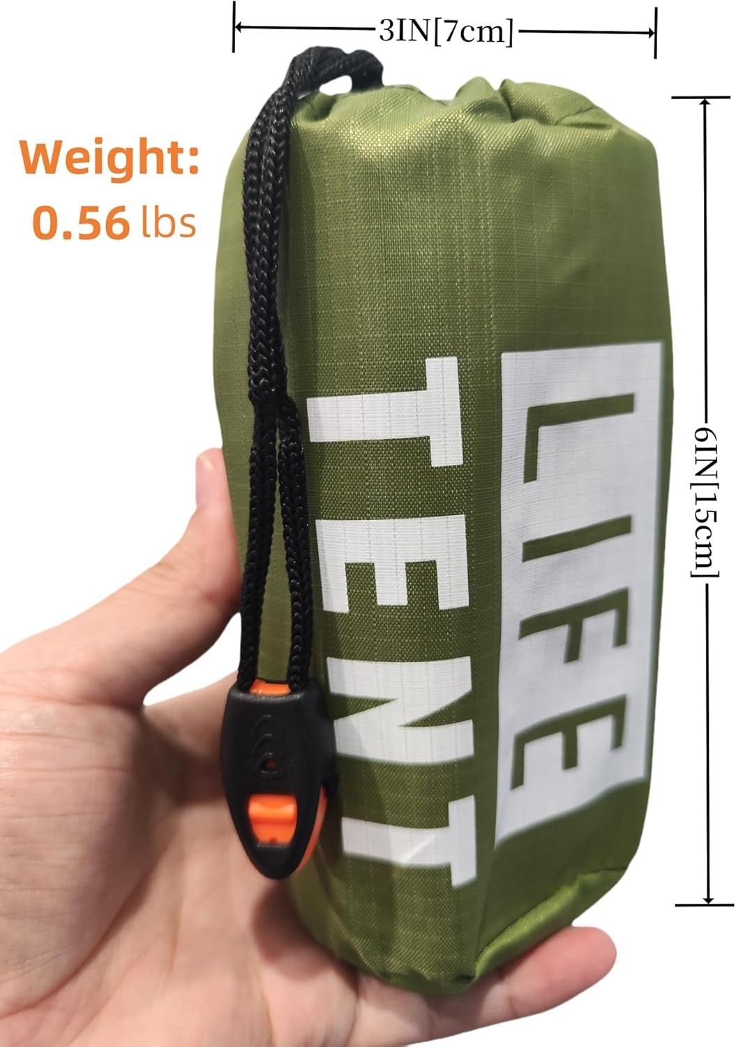 Emergency Survival Tent. 2-Person Tube Shelter Waterproof & Windproof Reusabl…