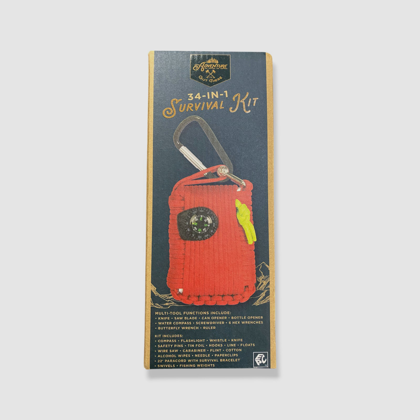 Adventure Red 34-In-1 Survival Kit