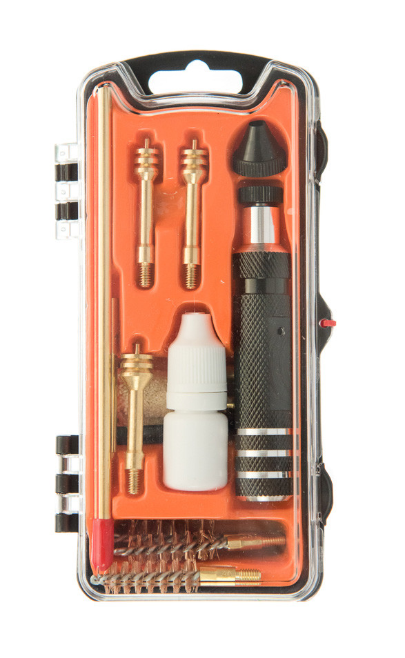 15 Piece Aluminum Handle Pistol Cleaning kit for 38, 357, 40, 45 Cal