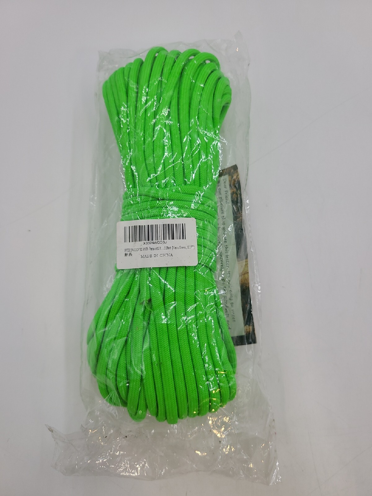3X Green Paracord With Winder 100 feet