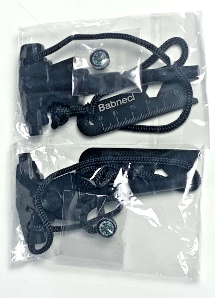 Survival Fire Starter Kit 2PK Steel Flint W/Striker 6-In-1 Multi-Tool New In Box