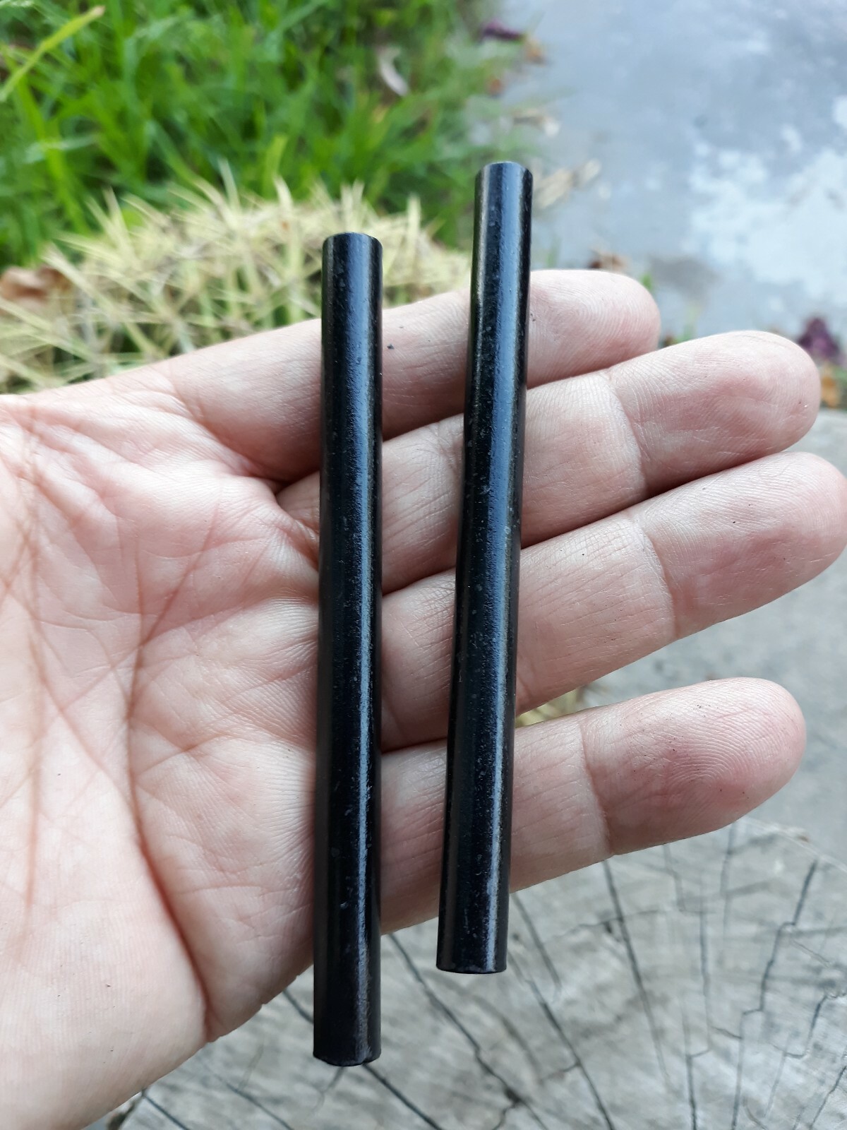 Lot of two (2) ferrocerium rods ferro rods firesteel 5/16″diam. 4 inches long