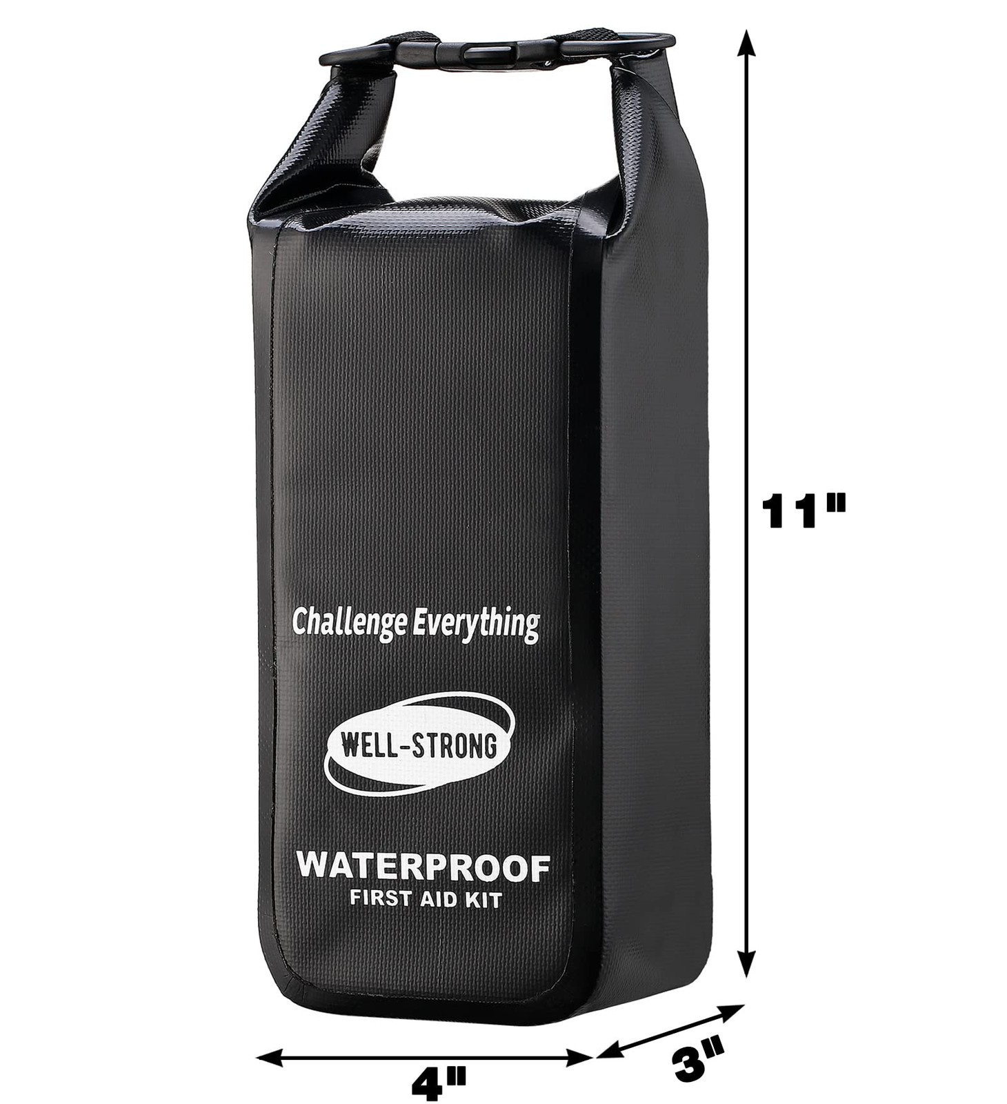 Boat First Aid Kit Waterproof, WELL-STRONG Marine Emergency Ws011-black