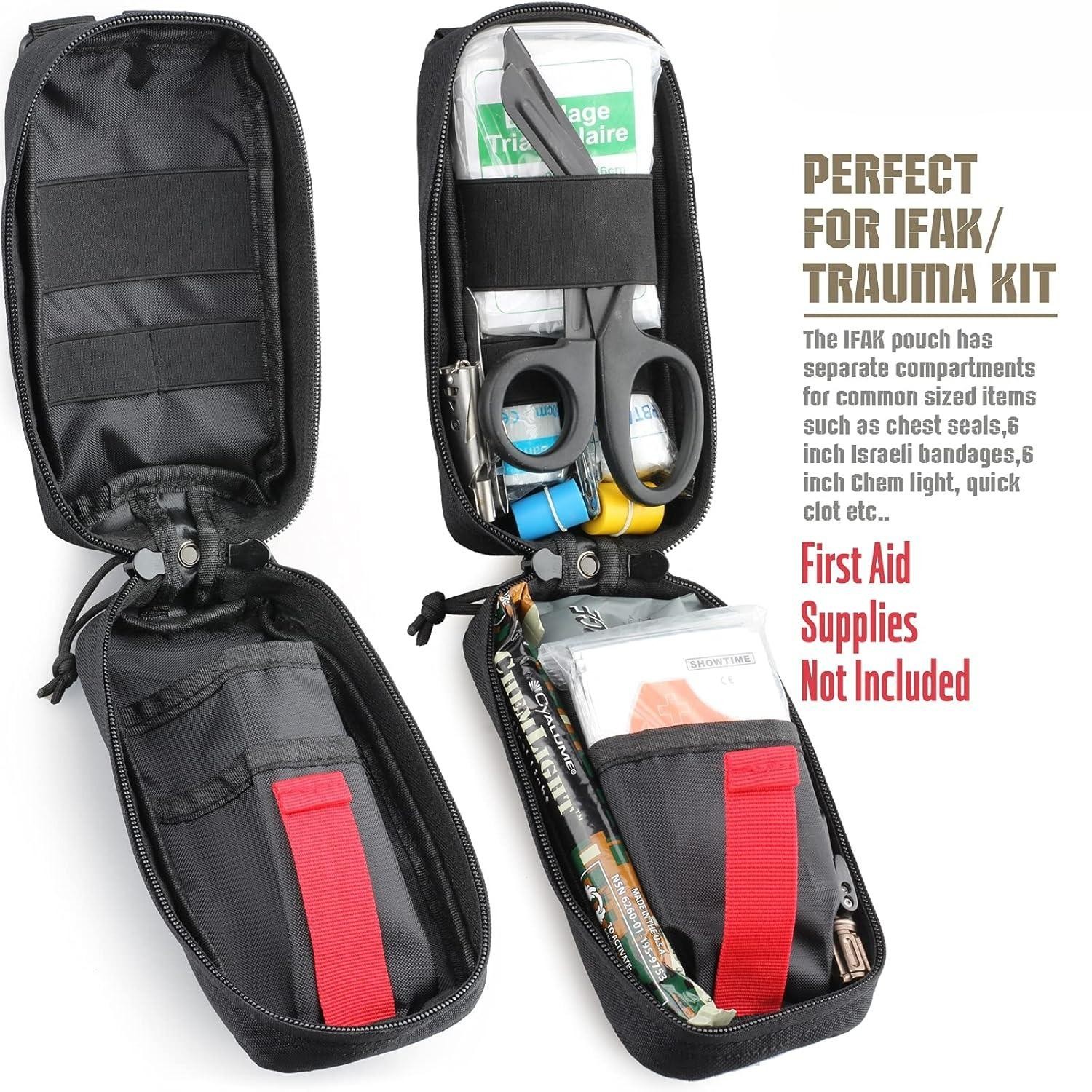 For use in IFAK trauma first aid tool storage bags and MOLLE first aid kits