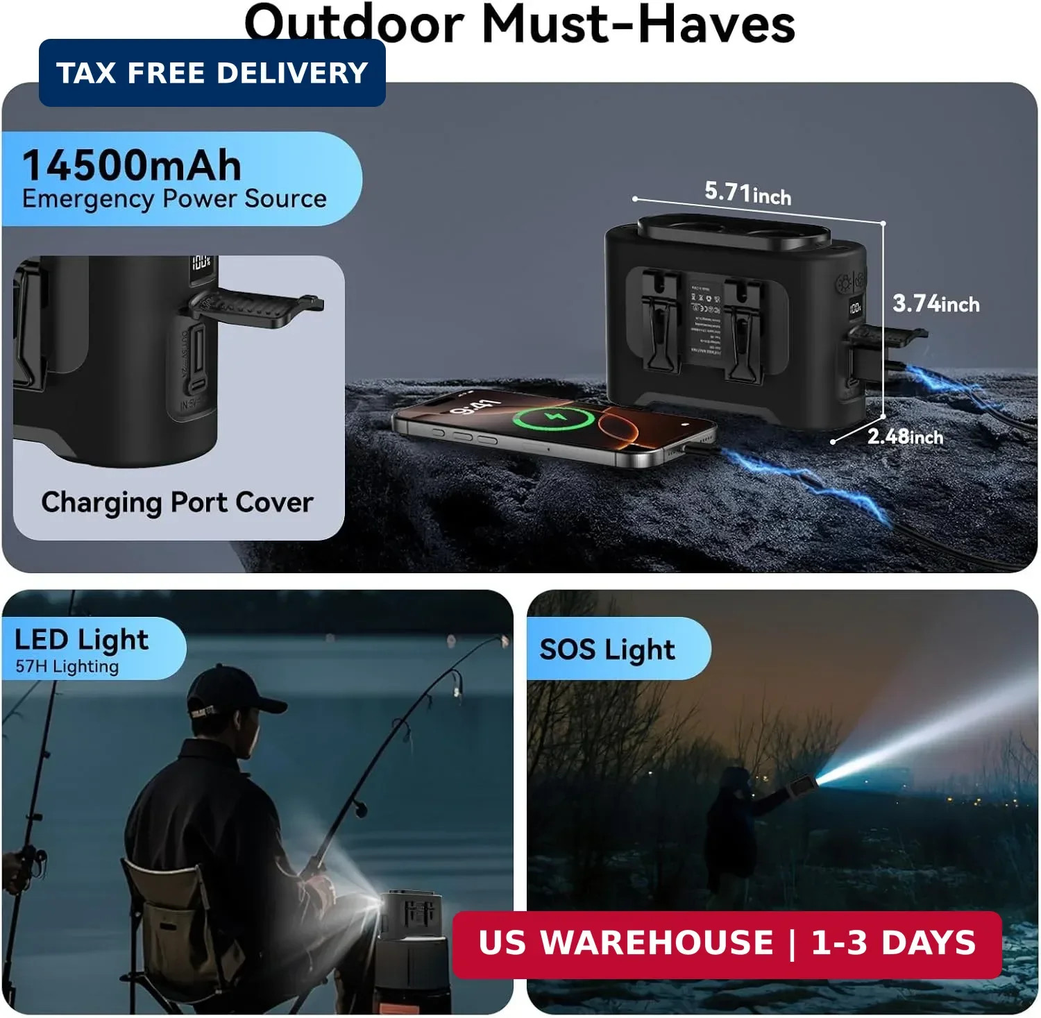 14500mAh Portable Waist Fan, Father’s Day Gifts for Dad Husband, Shirt Wearable
