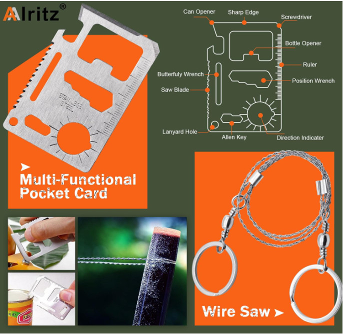 12 In 1 Kit de supervivencia Emergencia Táctica Al aire libre Camping Caza NUEVO