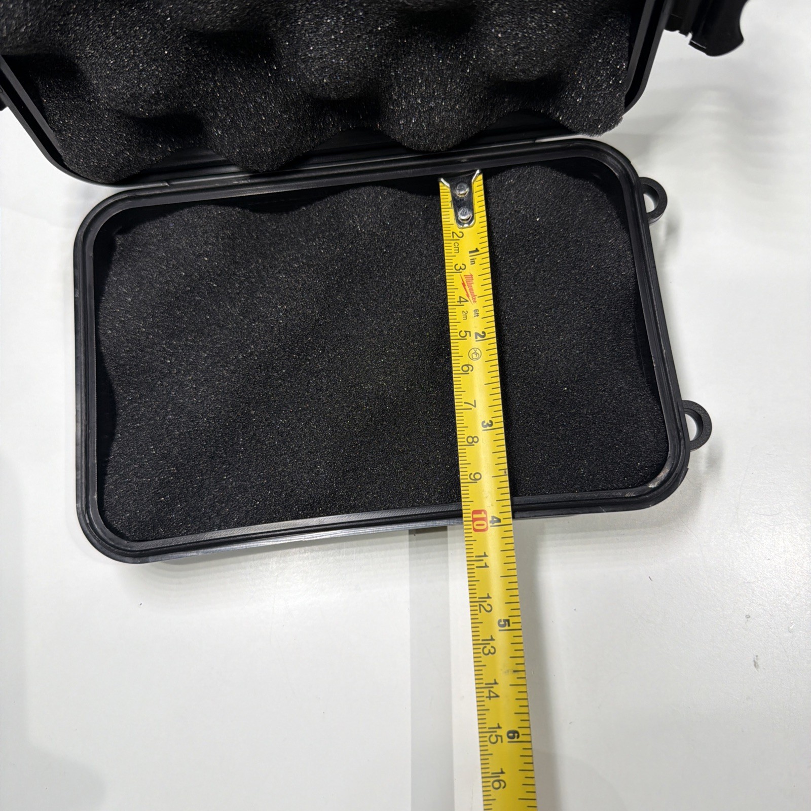 Lot Of 4 Black Plastic Portable Box With Foam Inserts 5.75 X 3.5 Internal Space