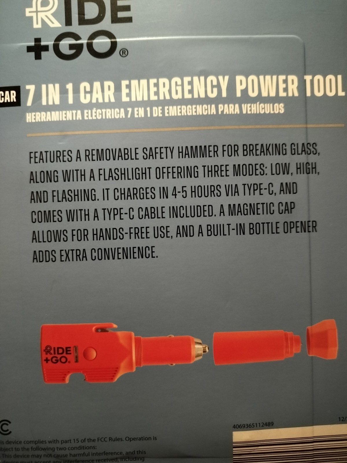 CAR 7 IN 1 EMERGENCY POWER TOOL RIDE + GO BRAND NEW