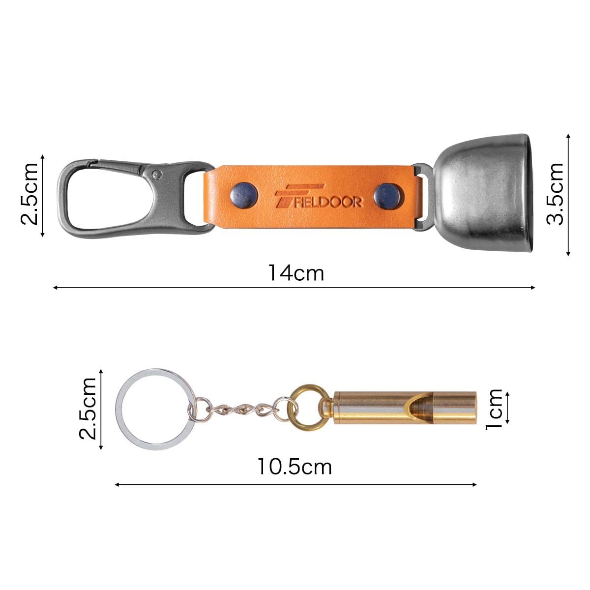 FIELDOOR Bear Bell with Magnetic Silencer and Carabiner