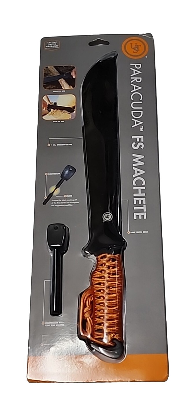 FS Paracuda Machete Paracord handle saw emergency disaster bug out bag UST