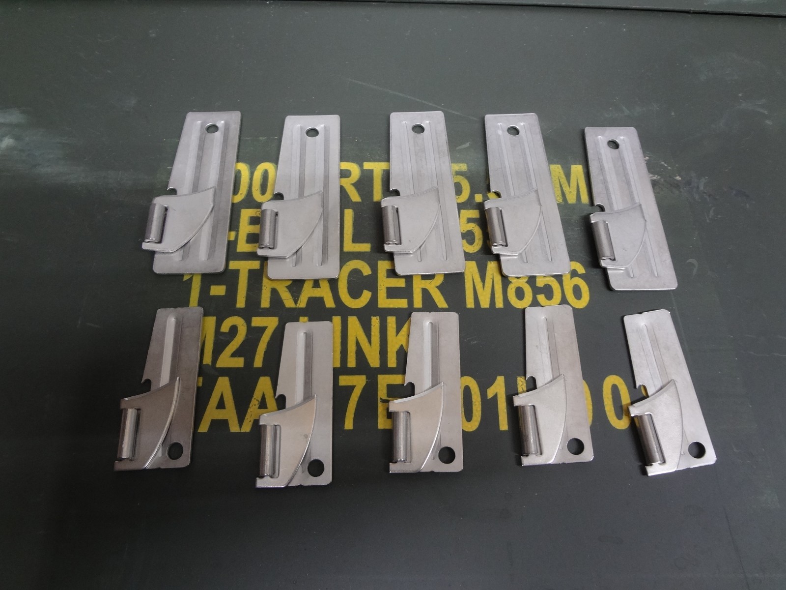 P-51 + P-38 Military Can Openers 10 Pack Made by US Shelby Co John Wane C Ration