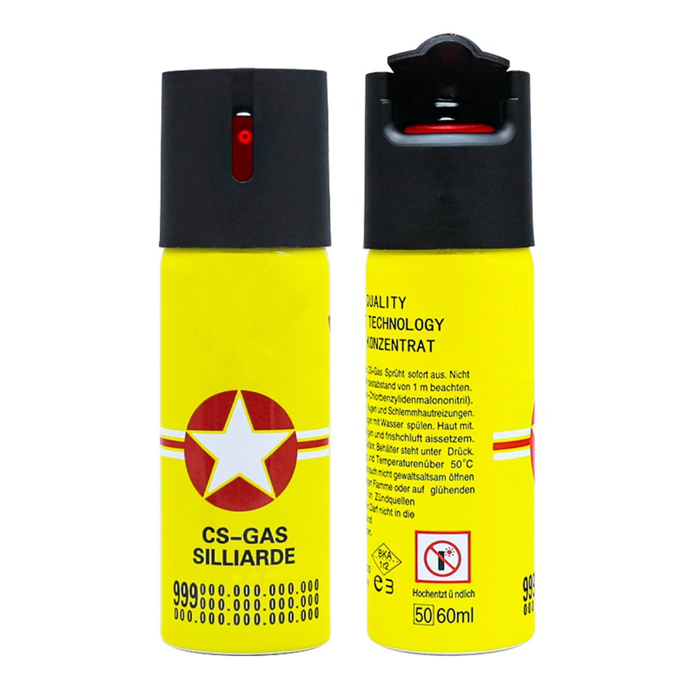 2 Bottles Pepper Spray – Yellow Maximum Strength OC Spray, 10ft, 25 Bursts