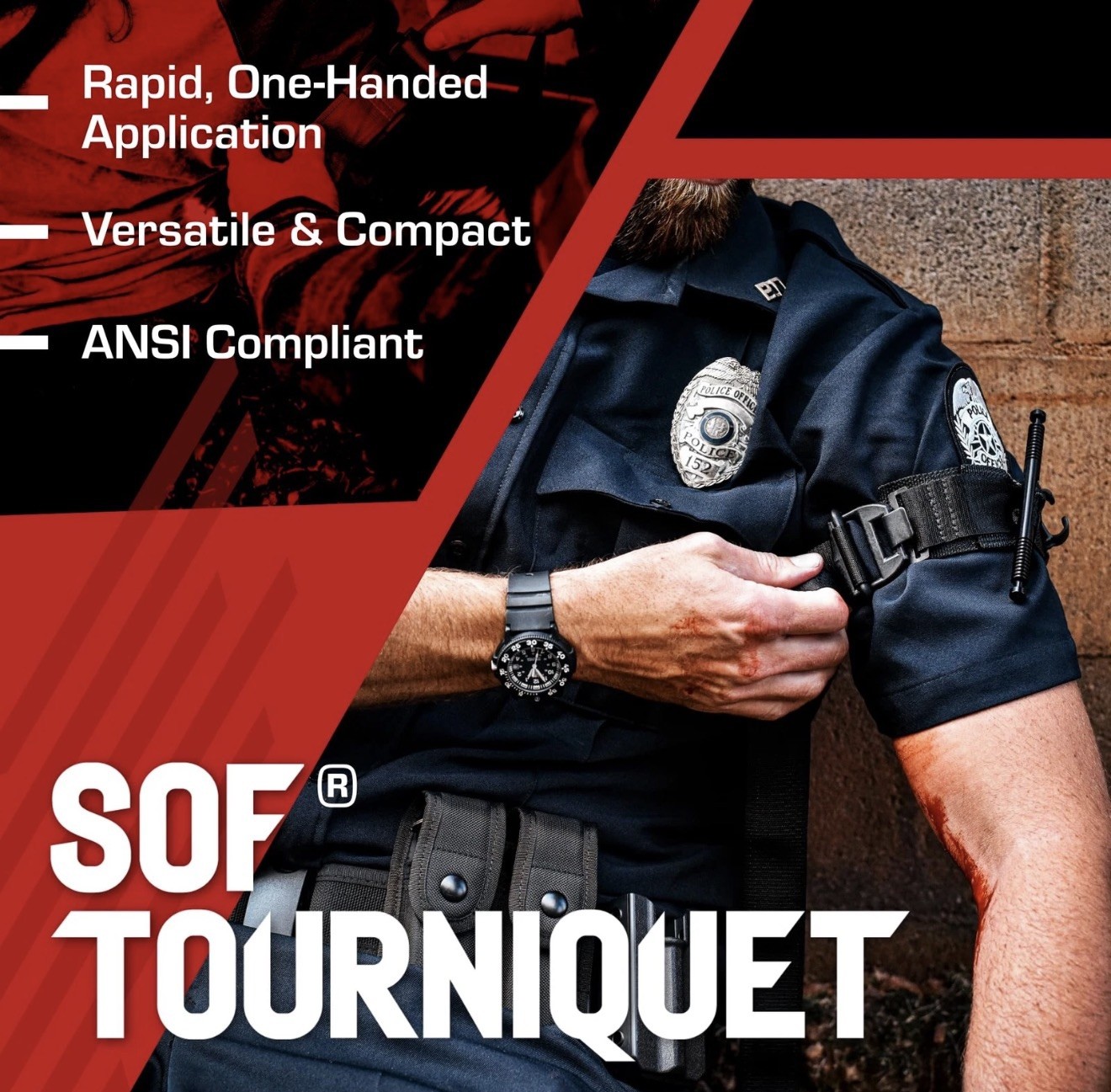 TacMed Solutions SOF® Tourniquet Rescue Orange (SOF-T) New Sealed