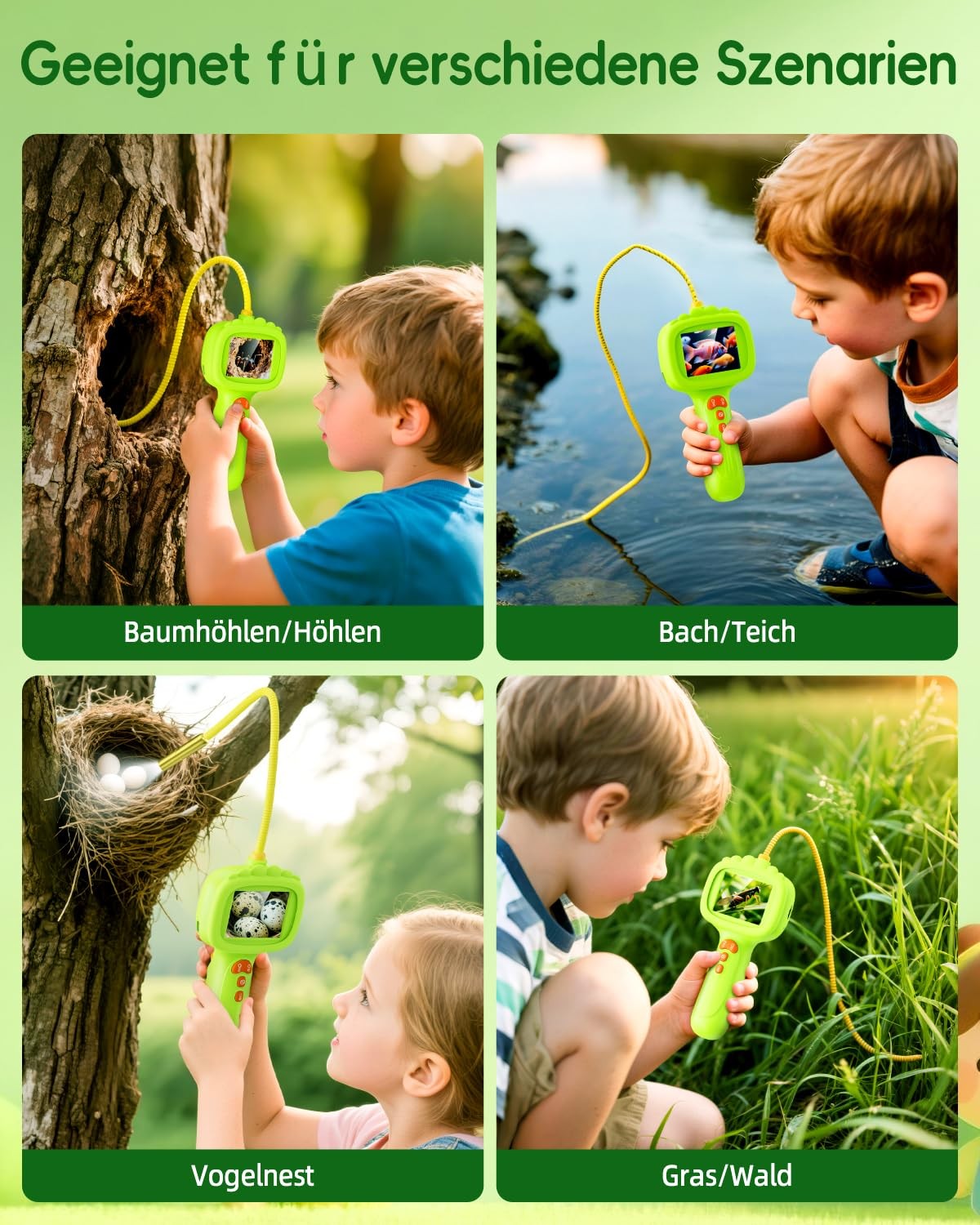 Endoscope Camera for Kids, 1080P Kids Camera, STEM Toy for Outdoor Ga…