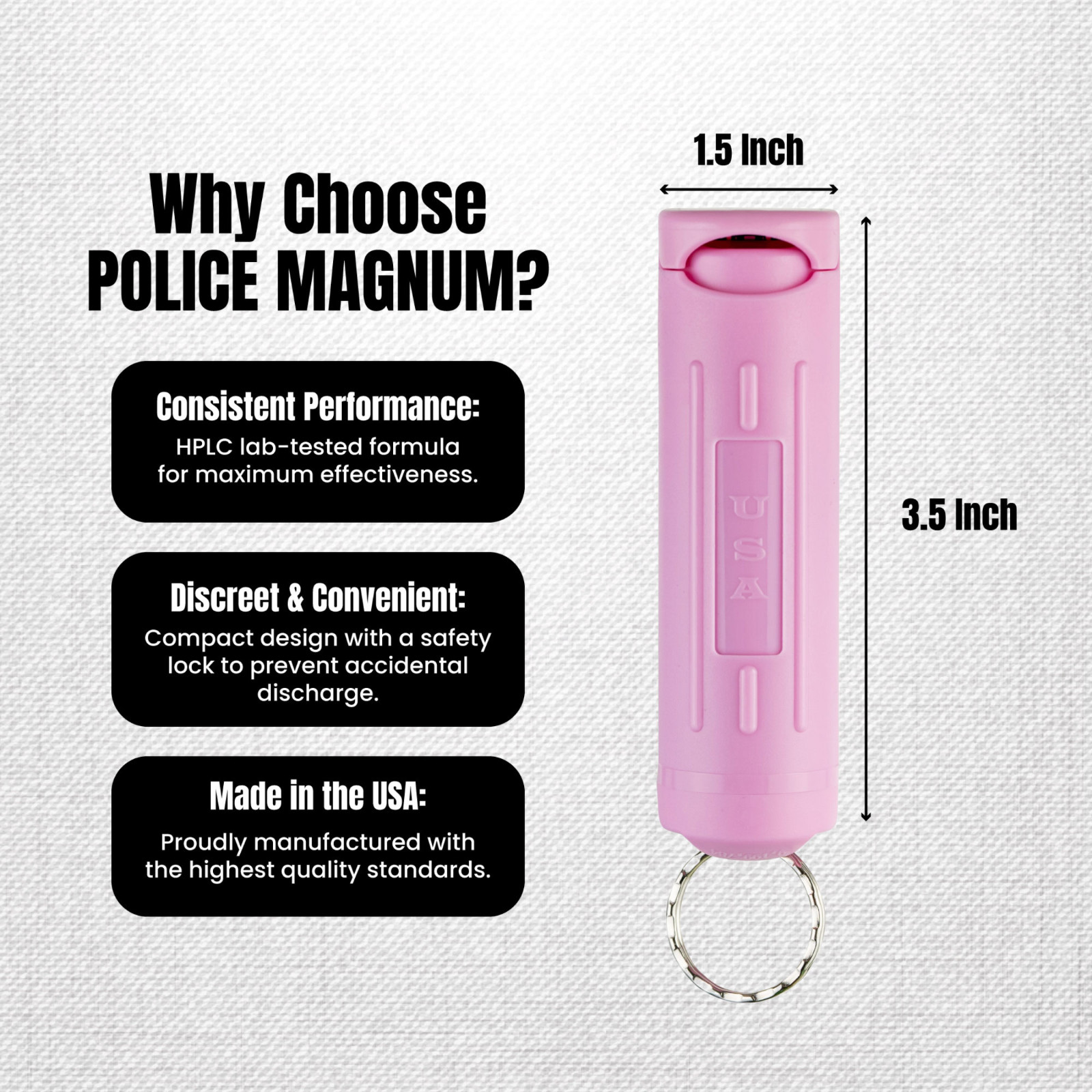 Police Magnum Pink Pepper Spray & Pink Pocket Knife Combo Safety Kit for Women