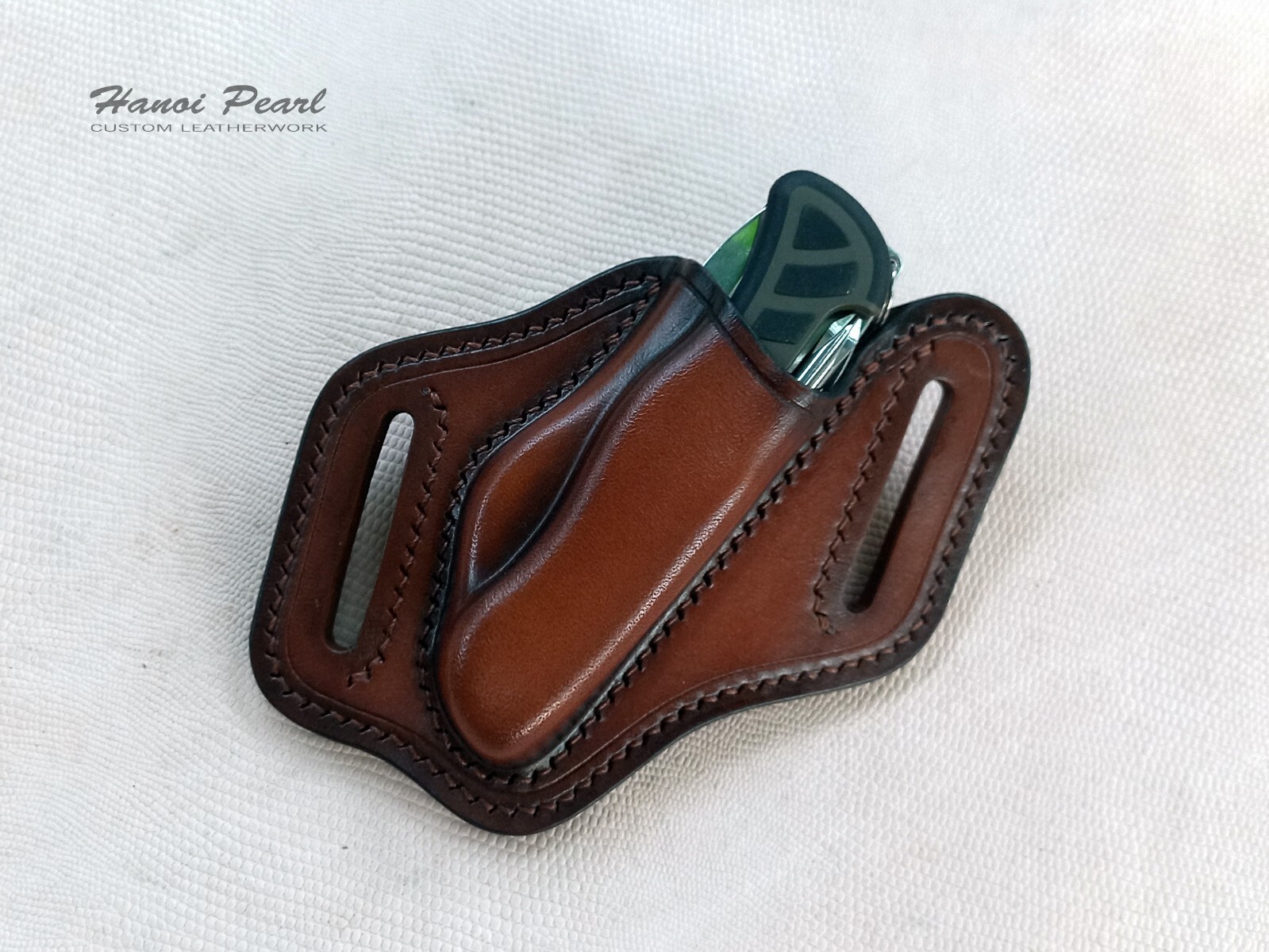 Custom Leather Sheath for Victorinox Soldier 08 or similar 111mm versions